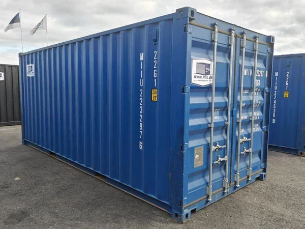 Seecontainer 20 Fuß, blau, gebraucht